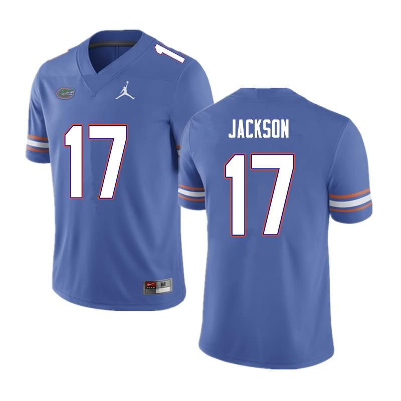 Men's NCAA Florida Gators Kahleil Jackson #17 Stitched Authentic Nike Blue College Football Jersey HXK8265PR